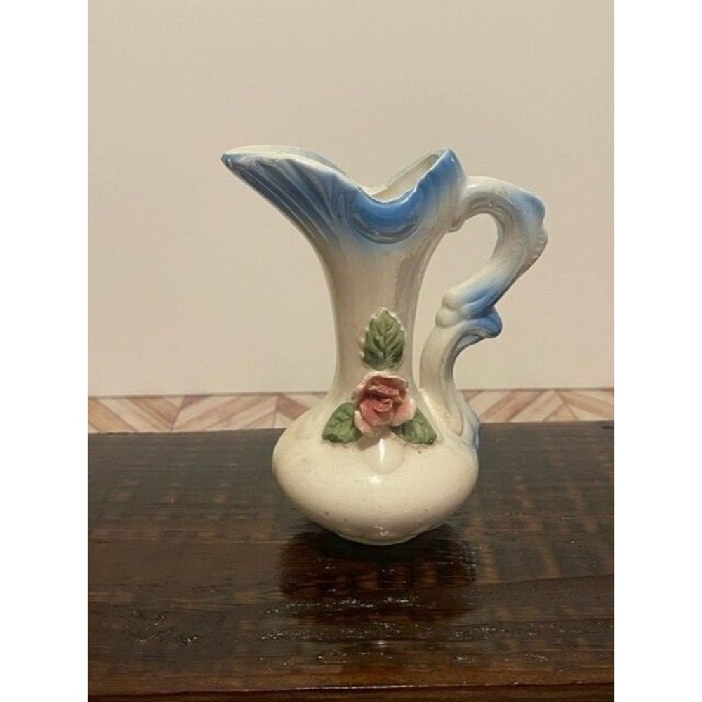Lusterware Blue & White Pitcher - Vintage